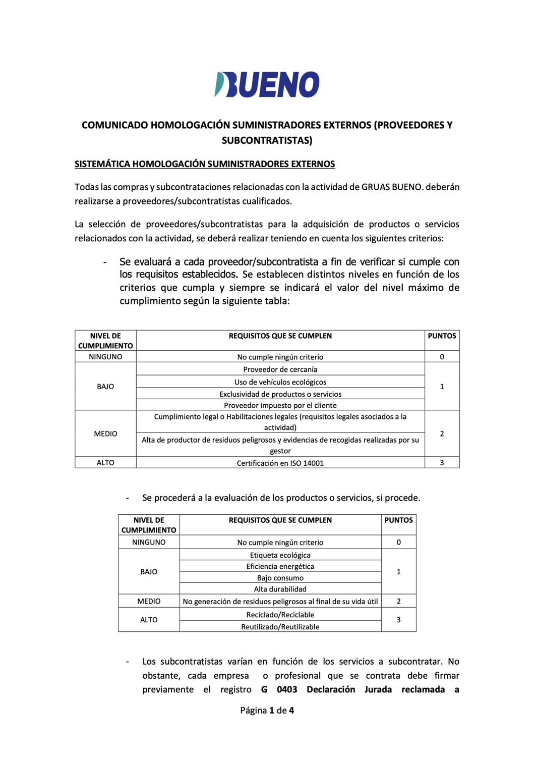 COMUNICADO HOMOLOGACION